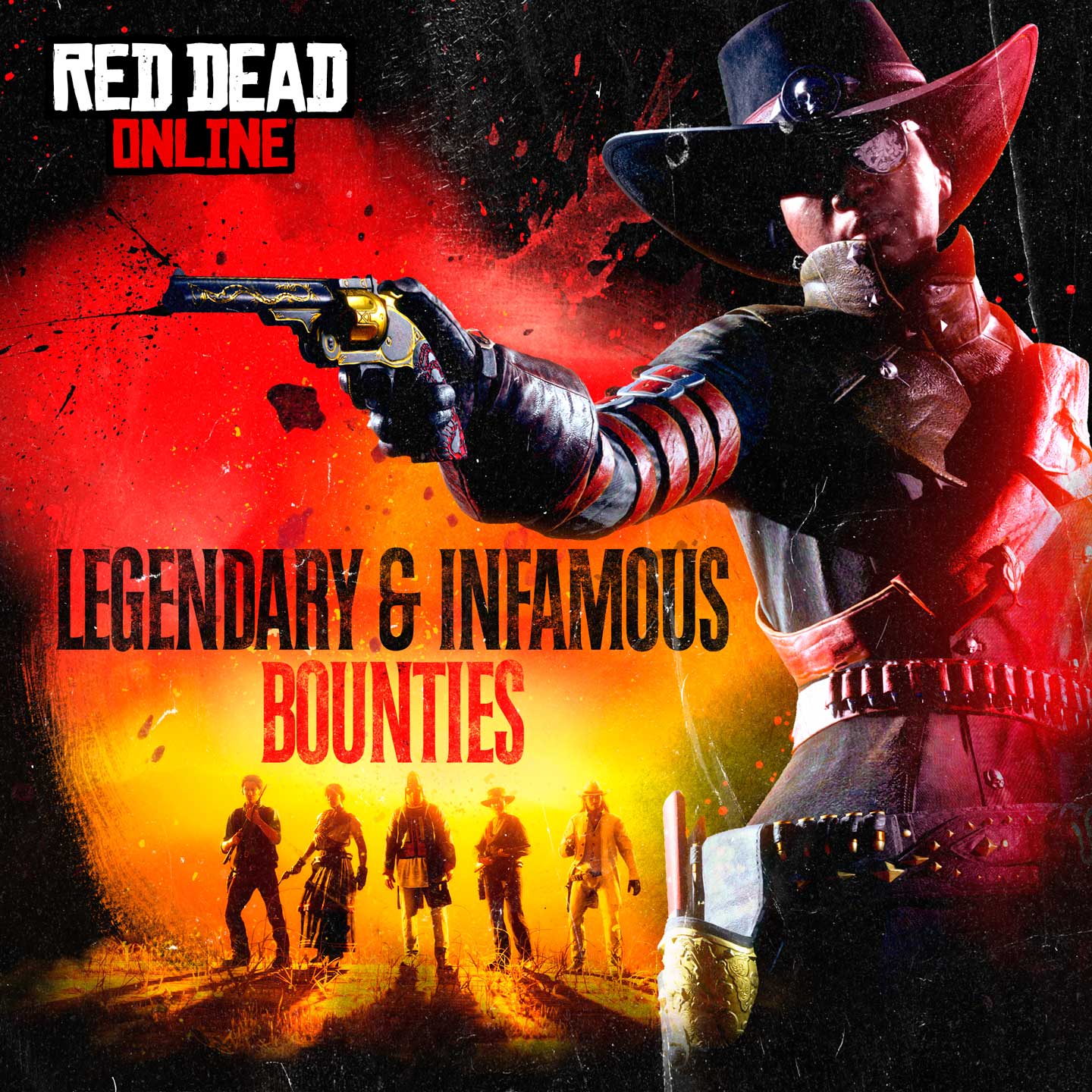 Red Dead 在线模式传说悬赏和恶名悬赏海报及徽标