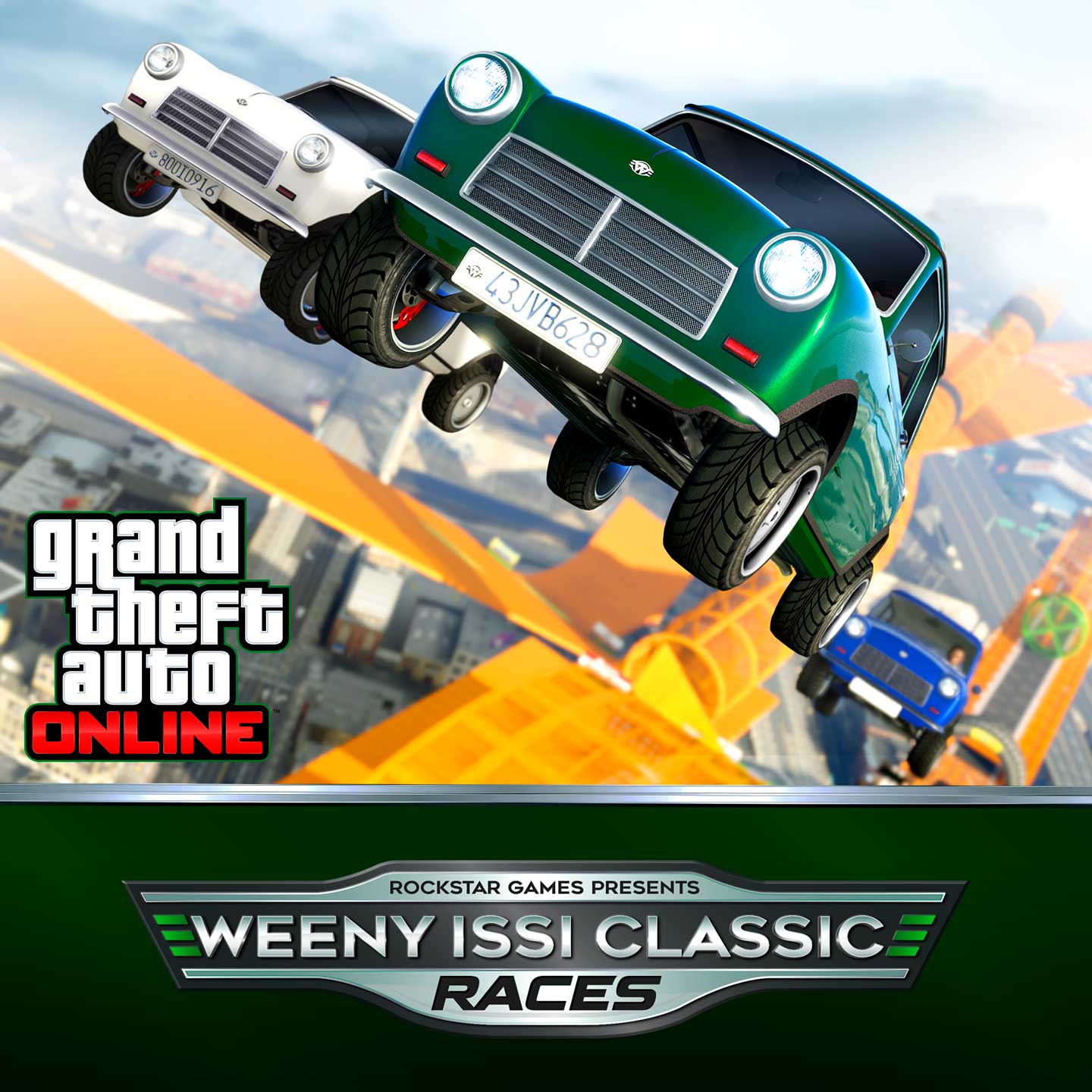 GTA 在线模式带有天威经典版竞速标志的图片