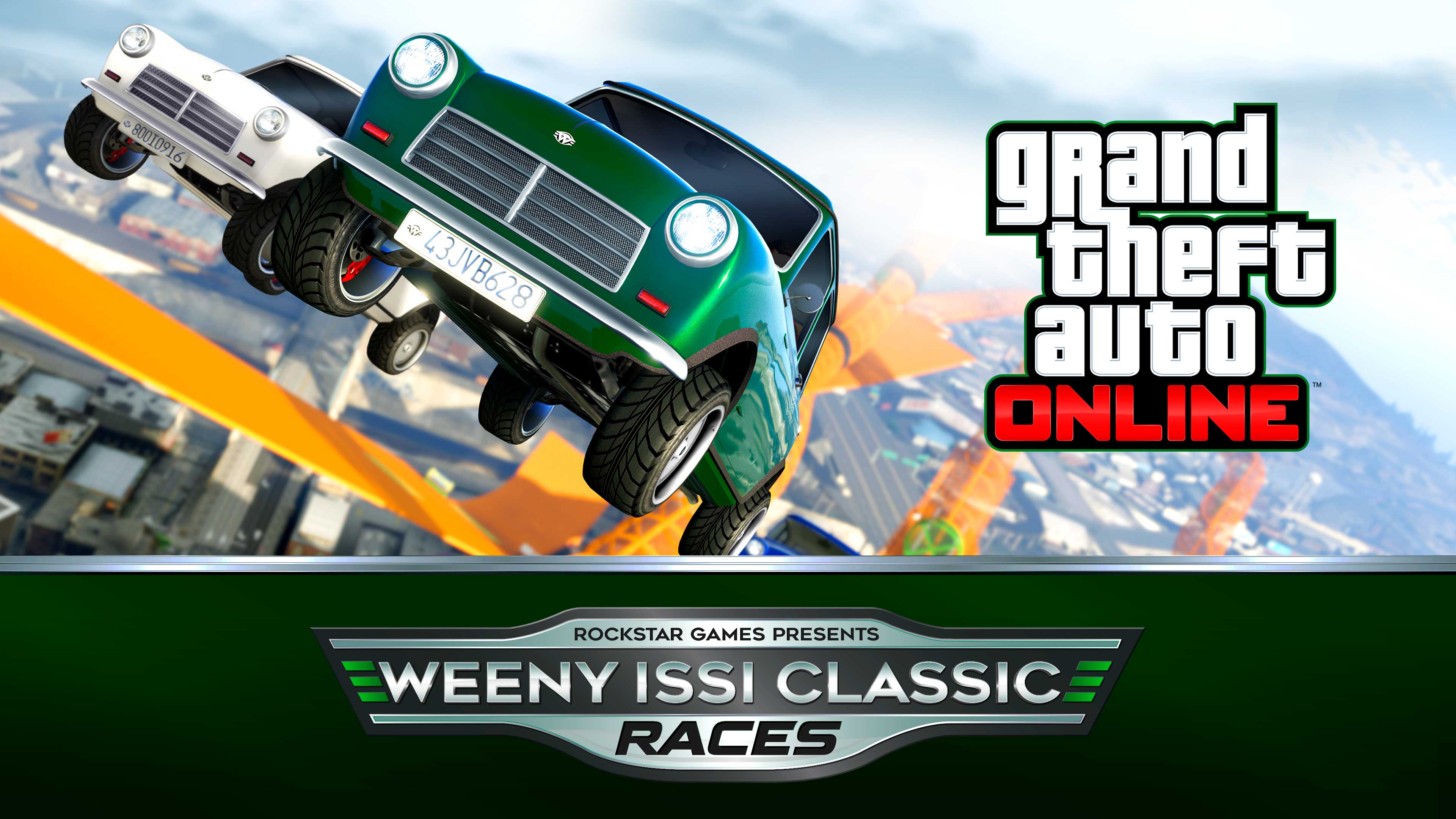 GTA 在线模式带有天威经典版竞速标志的图片