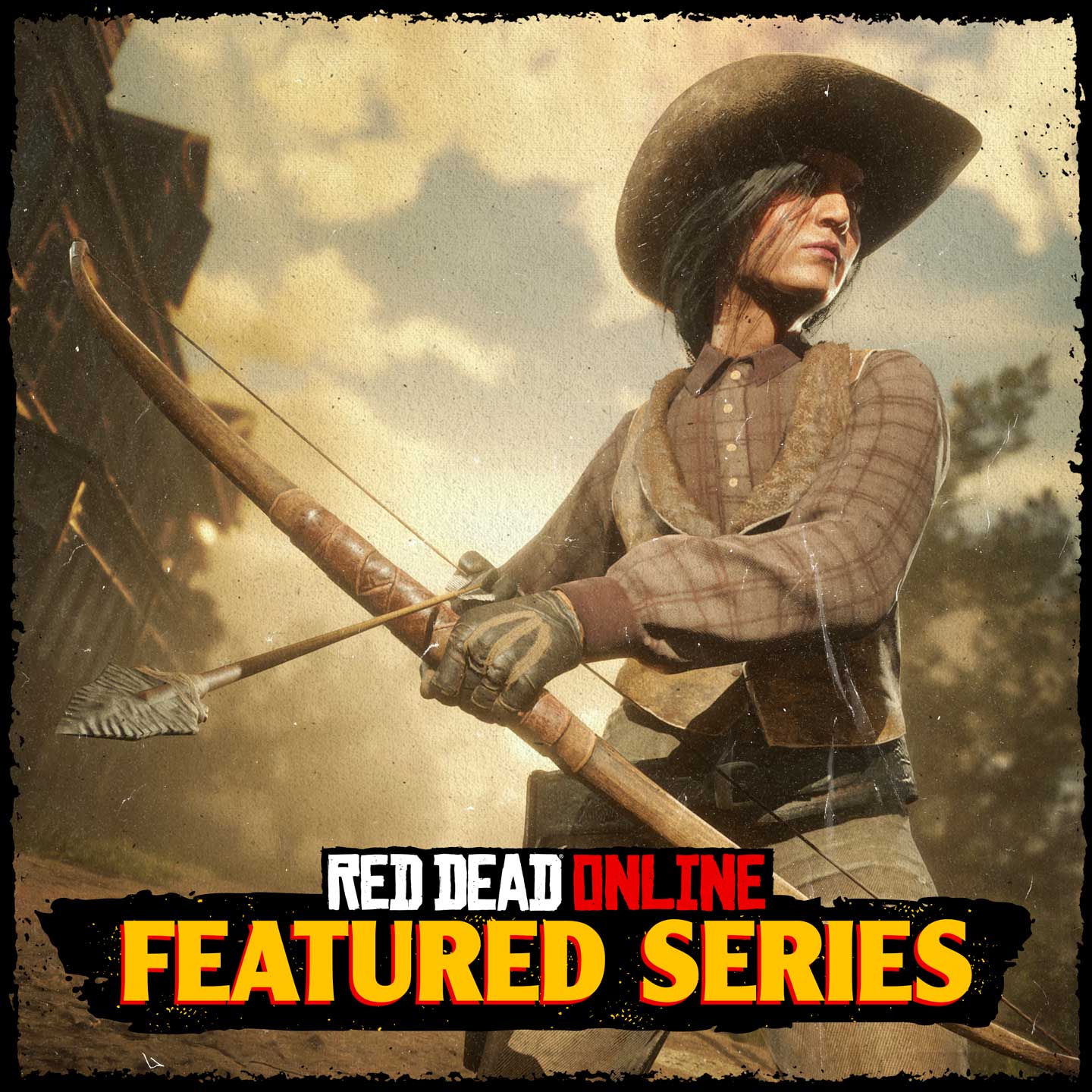 带有精选系列赛标志的 Red Dead 在线模式角色图片