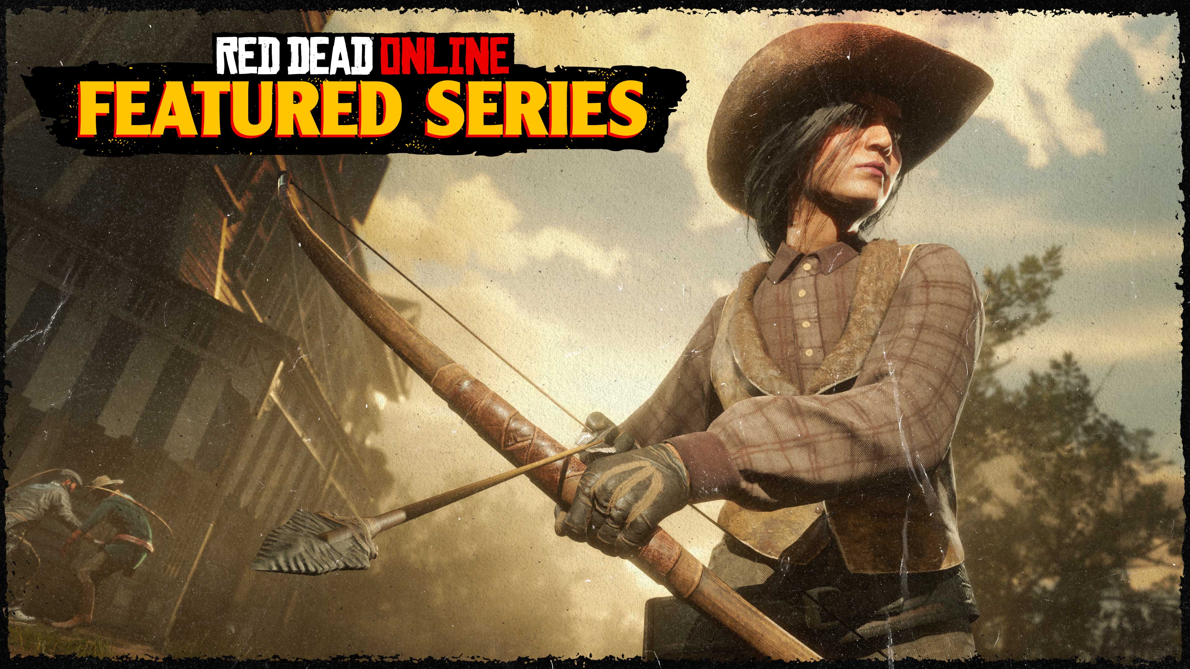 带有精选系列赛标志的 Red Dead 在线模式角色图片