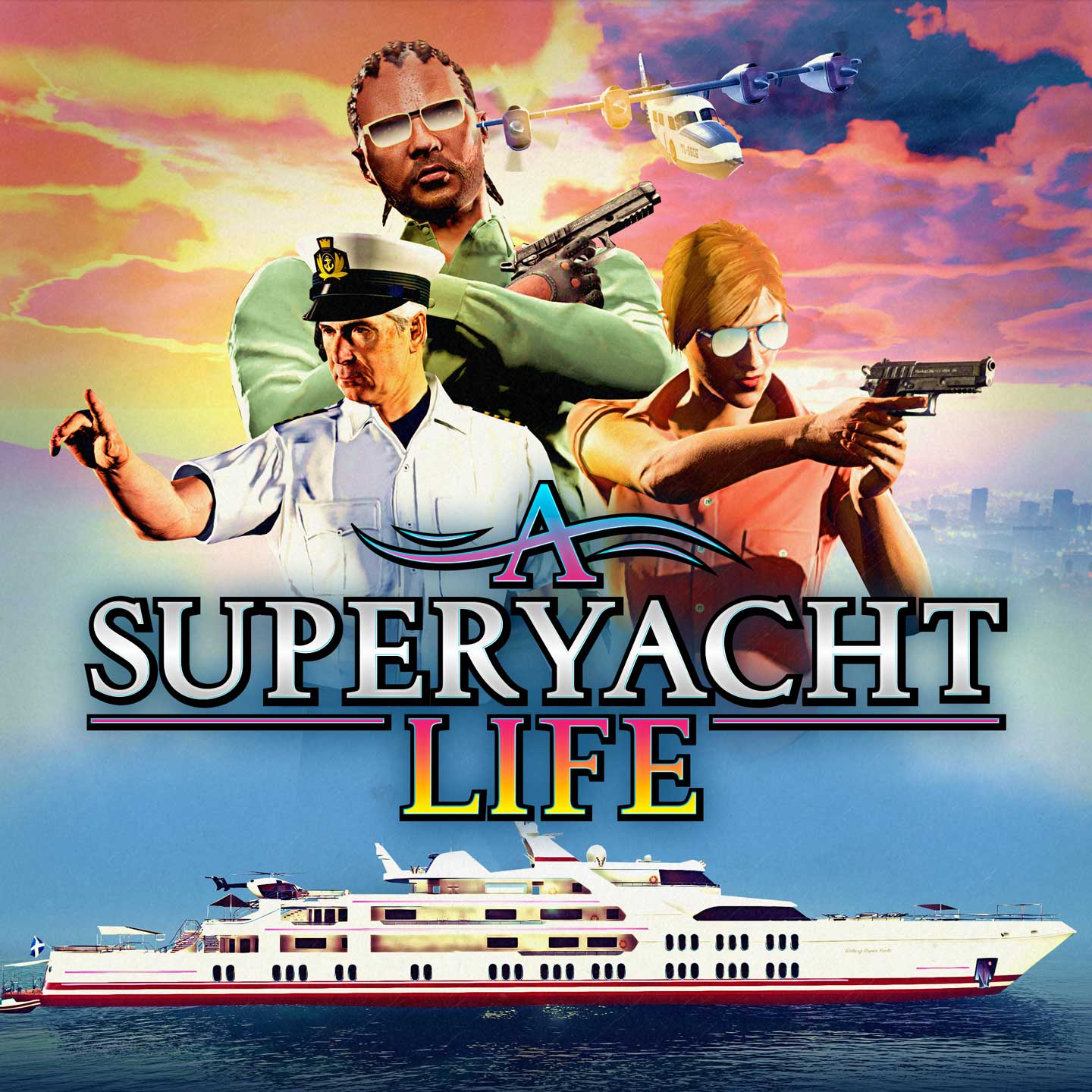 A Superyacht Life poster featuring Captain Brendan Darcy and a large yacht on the ocean.