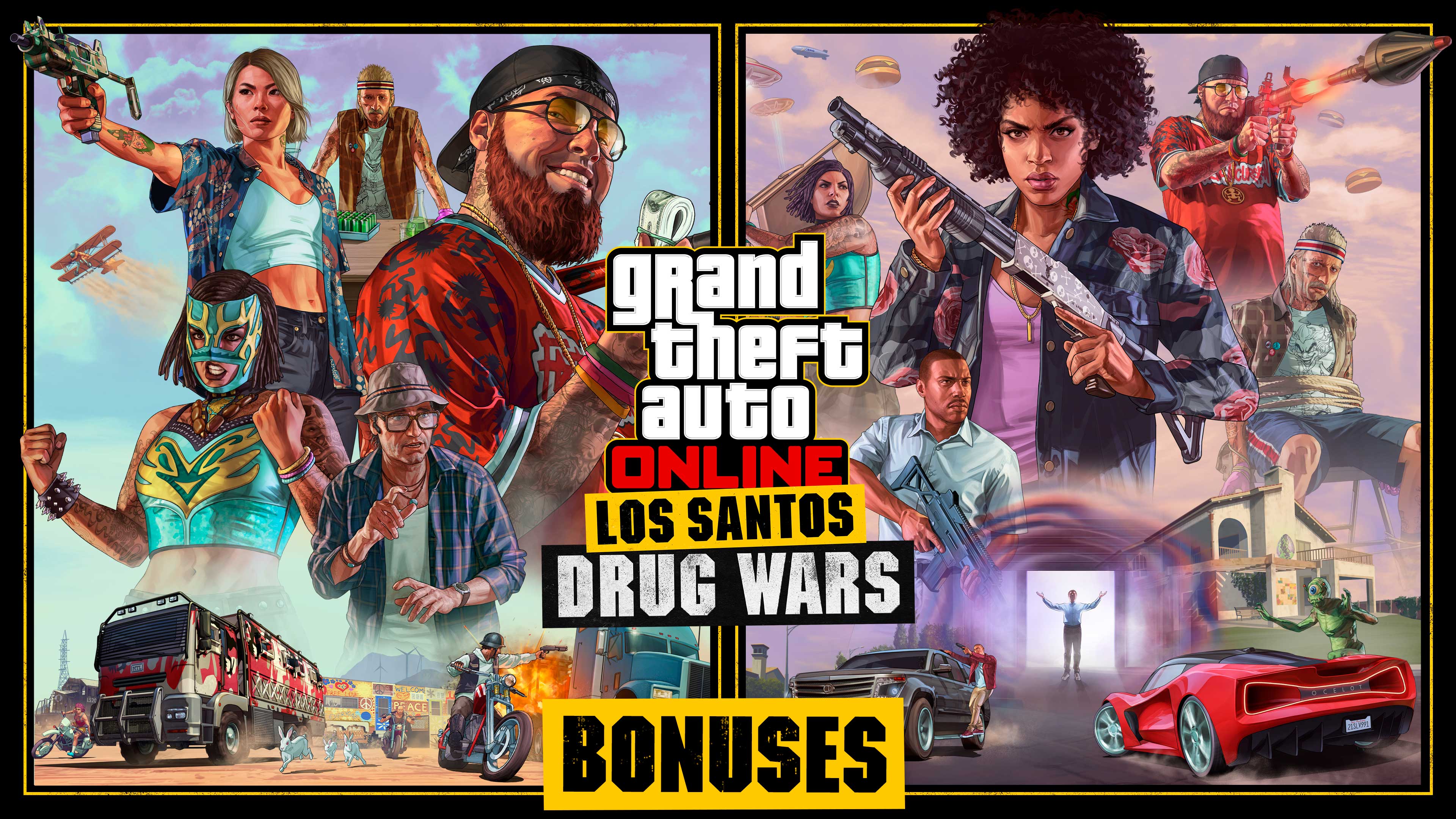 Grand Theft Auto 在线模式《洛圣都毒品战》奖励的海报