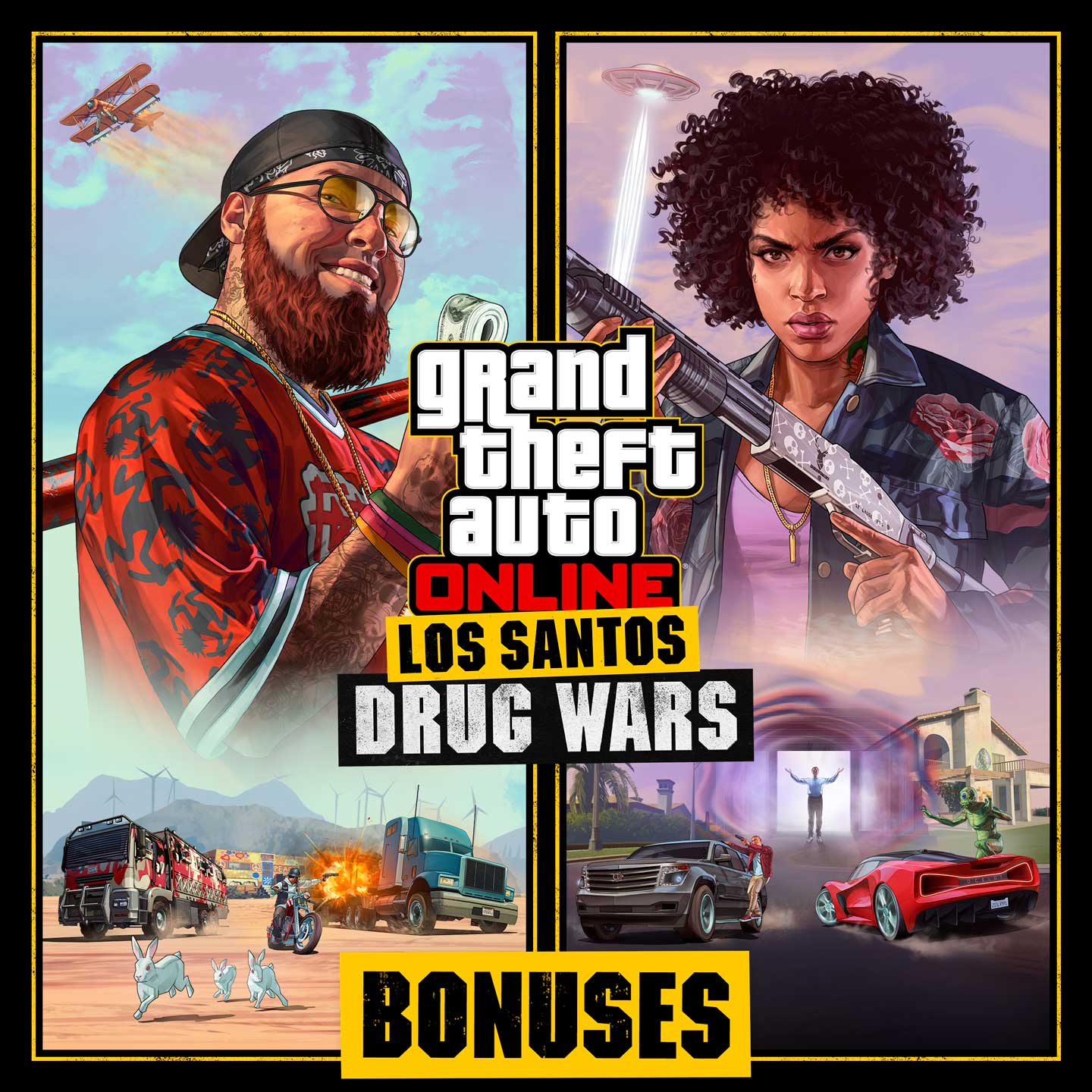 Grand Theft Auto 在线模式《洛圣都毒品战》奖励的海报