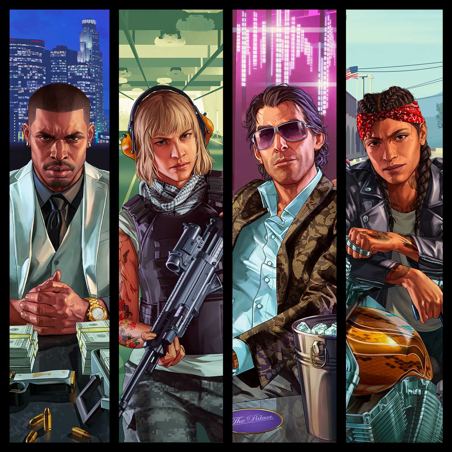 GTA 在线模式的总裁、飞车党、军火走私贩和夜总会所有者的艺术作品