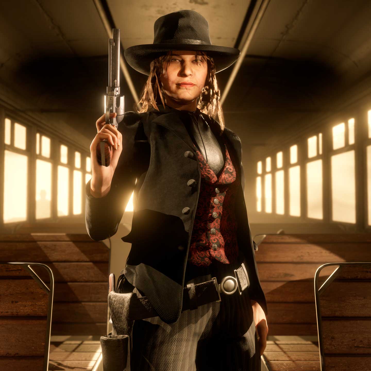 Red Dead 在线模式角色身穿社区装束的图片