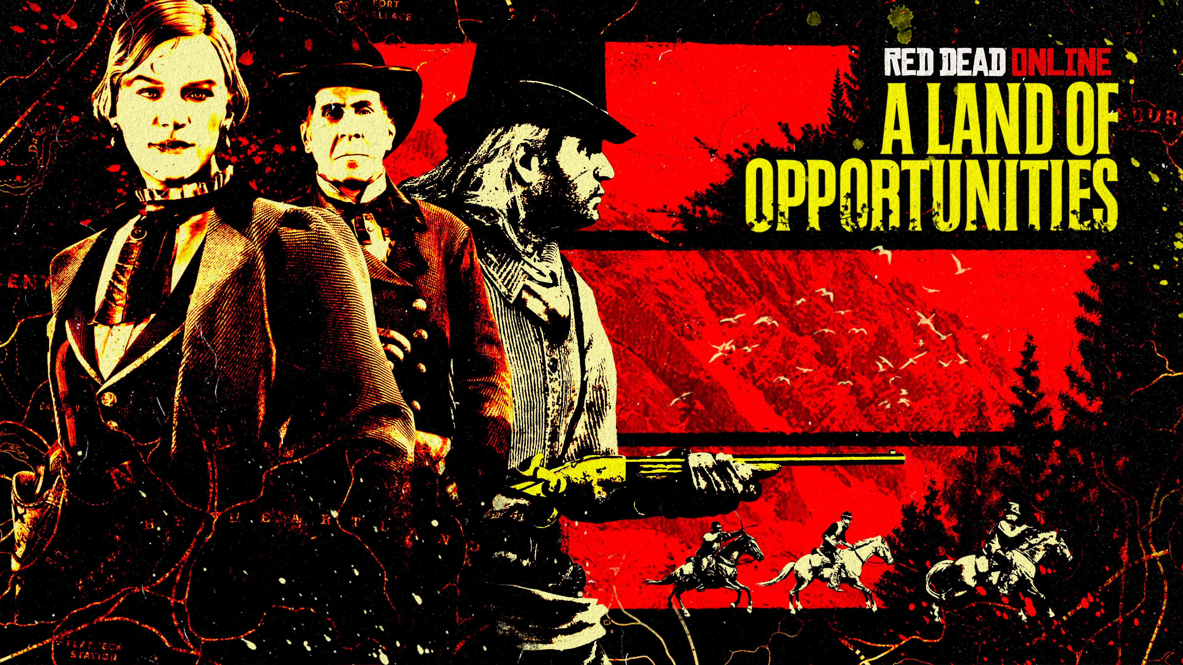 RED DEAD 在线模式机遇之地的艺术作品与标志