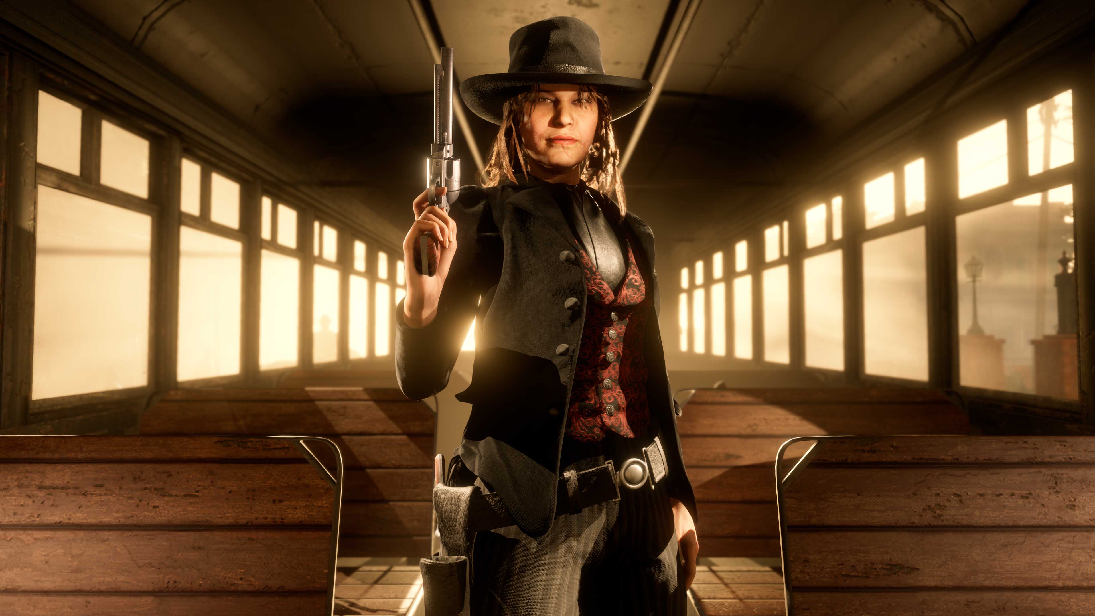 Red Dead 在线模式角色身穿社区装束的图片