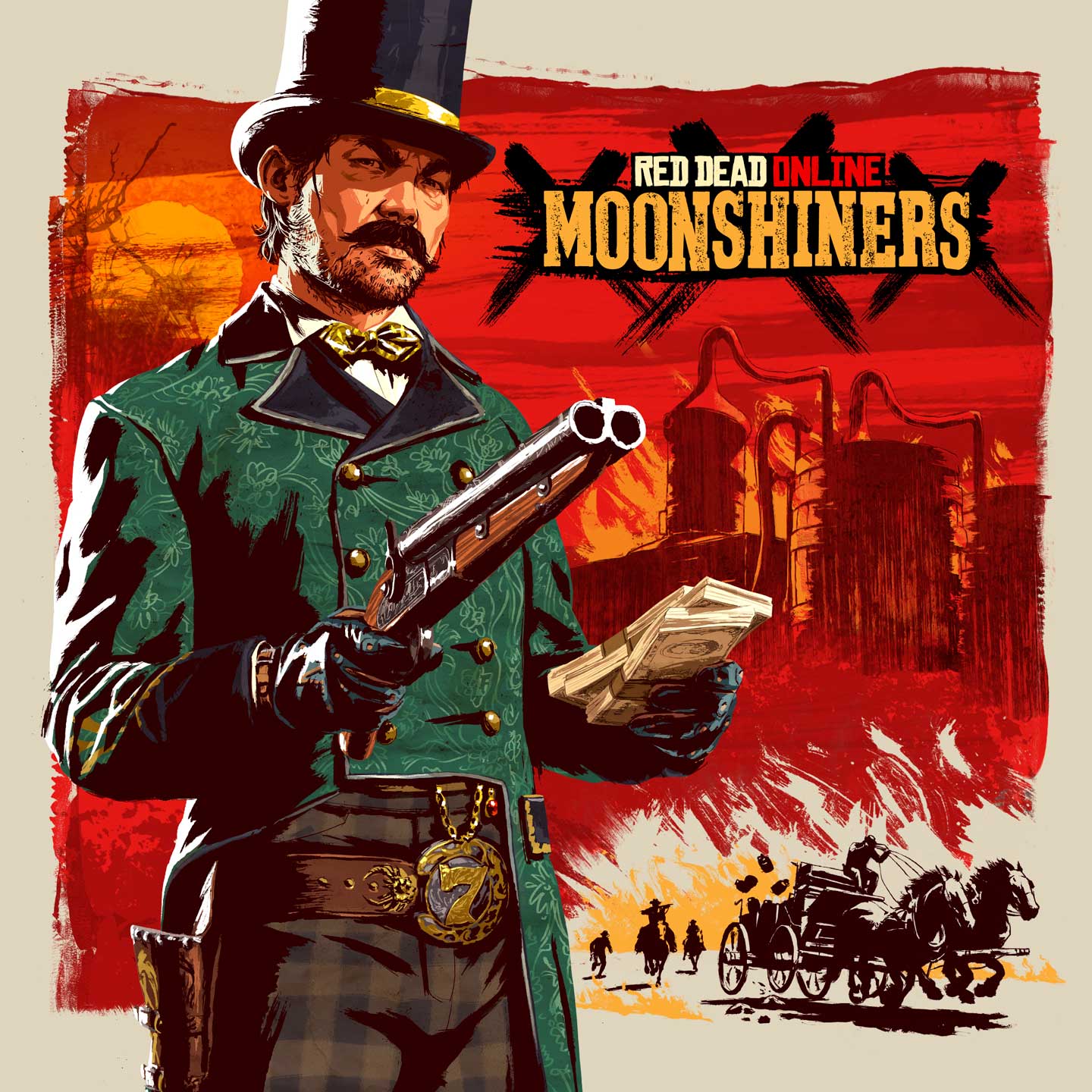 RED DEAD 在线模式私酒贩的艺术作品与标志