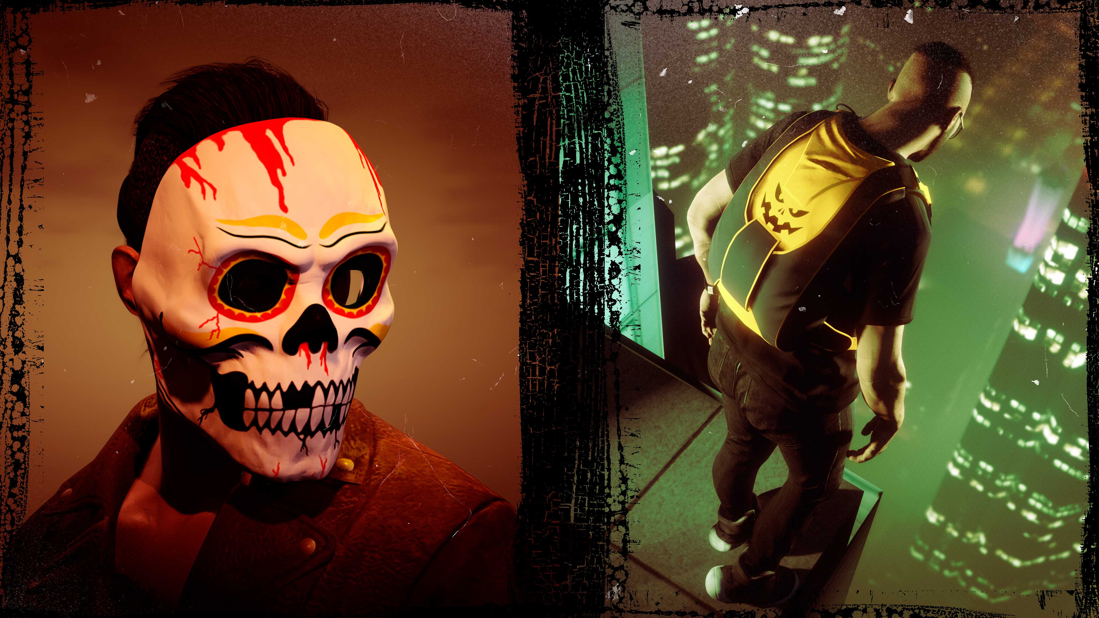 Halloween Mask and Parachute Bag poster