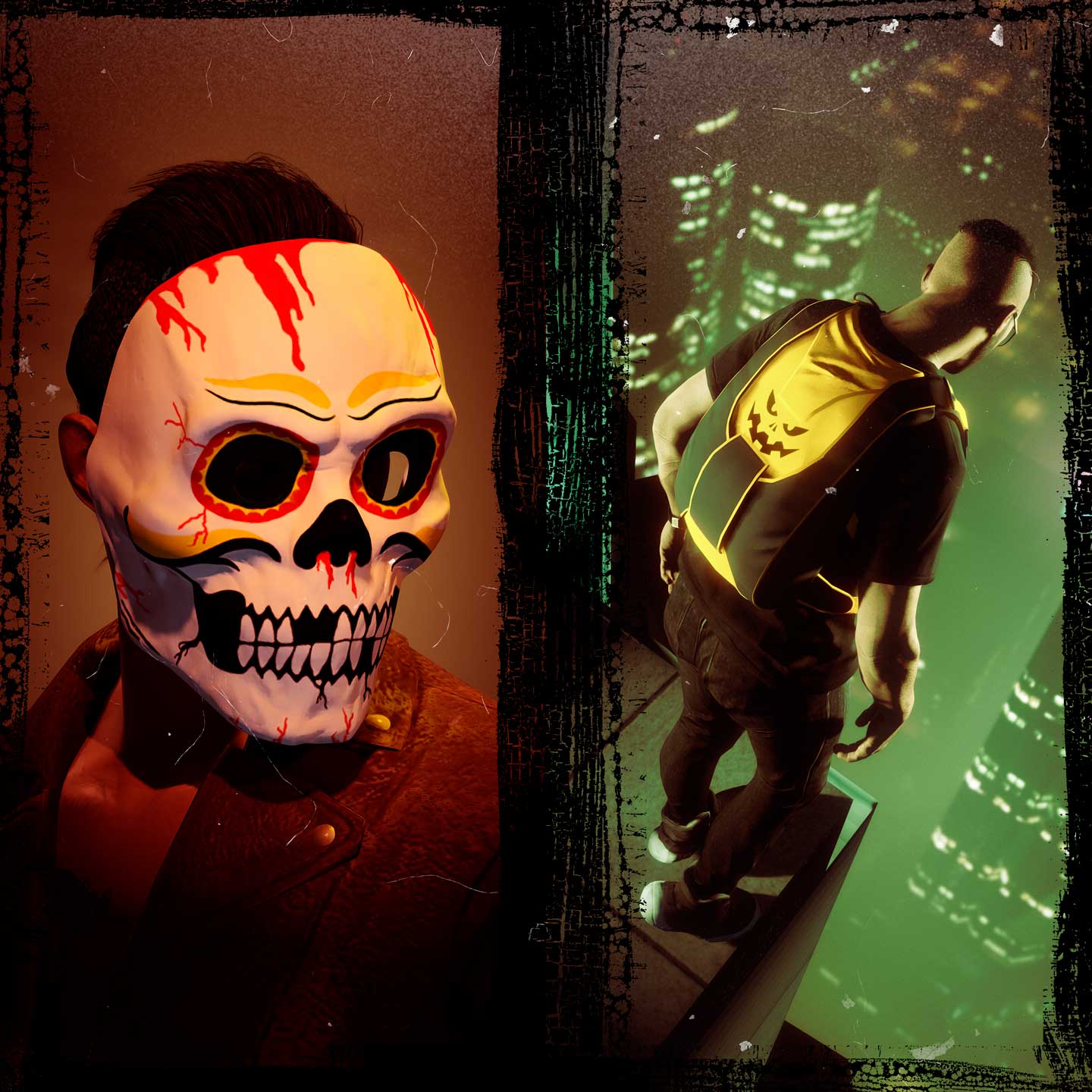 Halloween Mask and Parachute Bag poster
