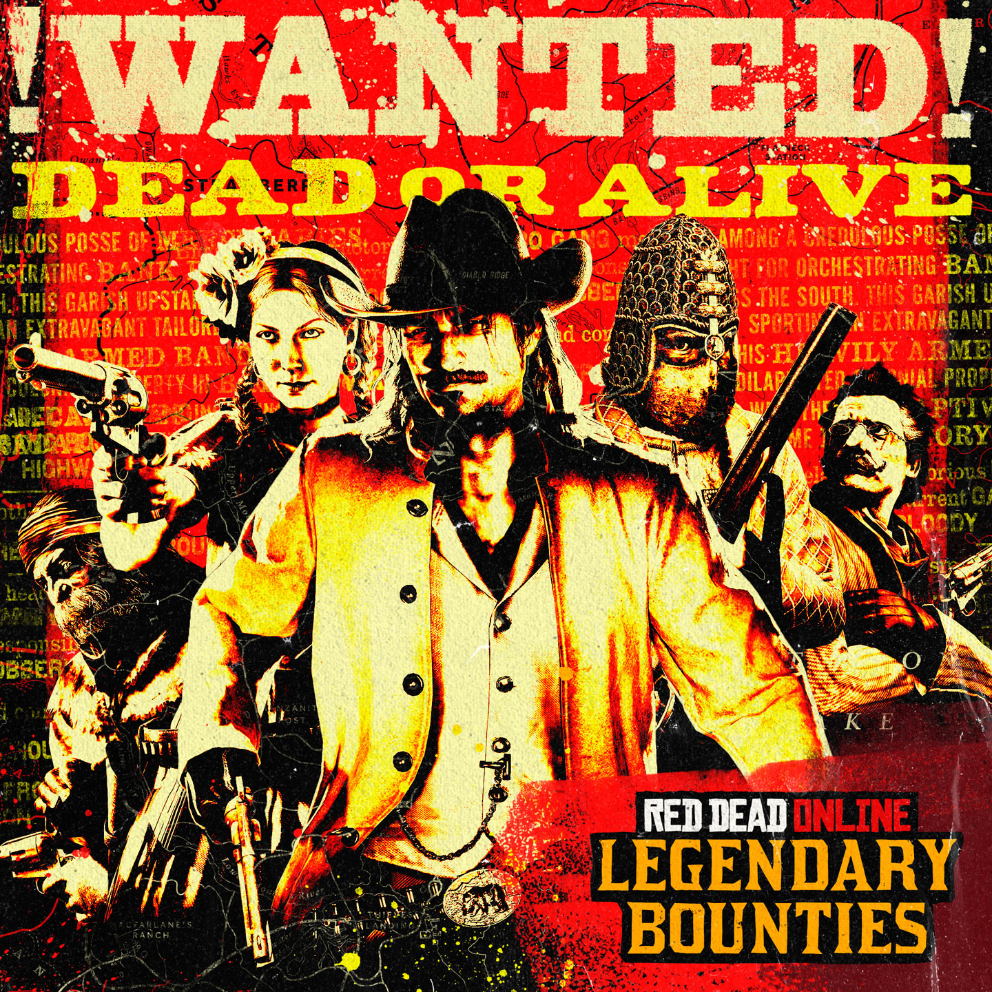 Red Dead 在线模式传说悬赏任务艺术作品