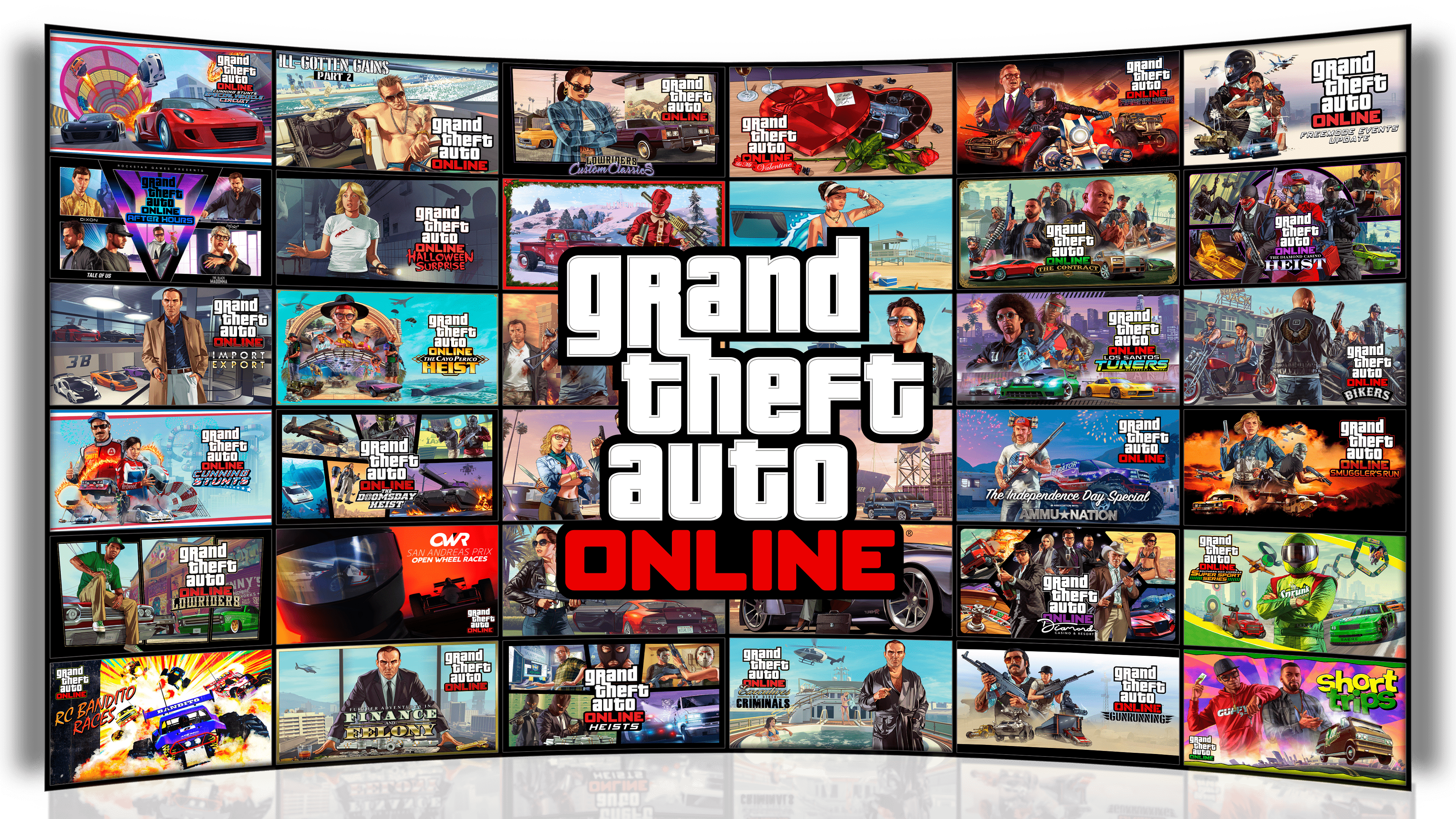 GTA 在线模式更新的艺术作品蒙太奇
