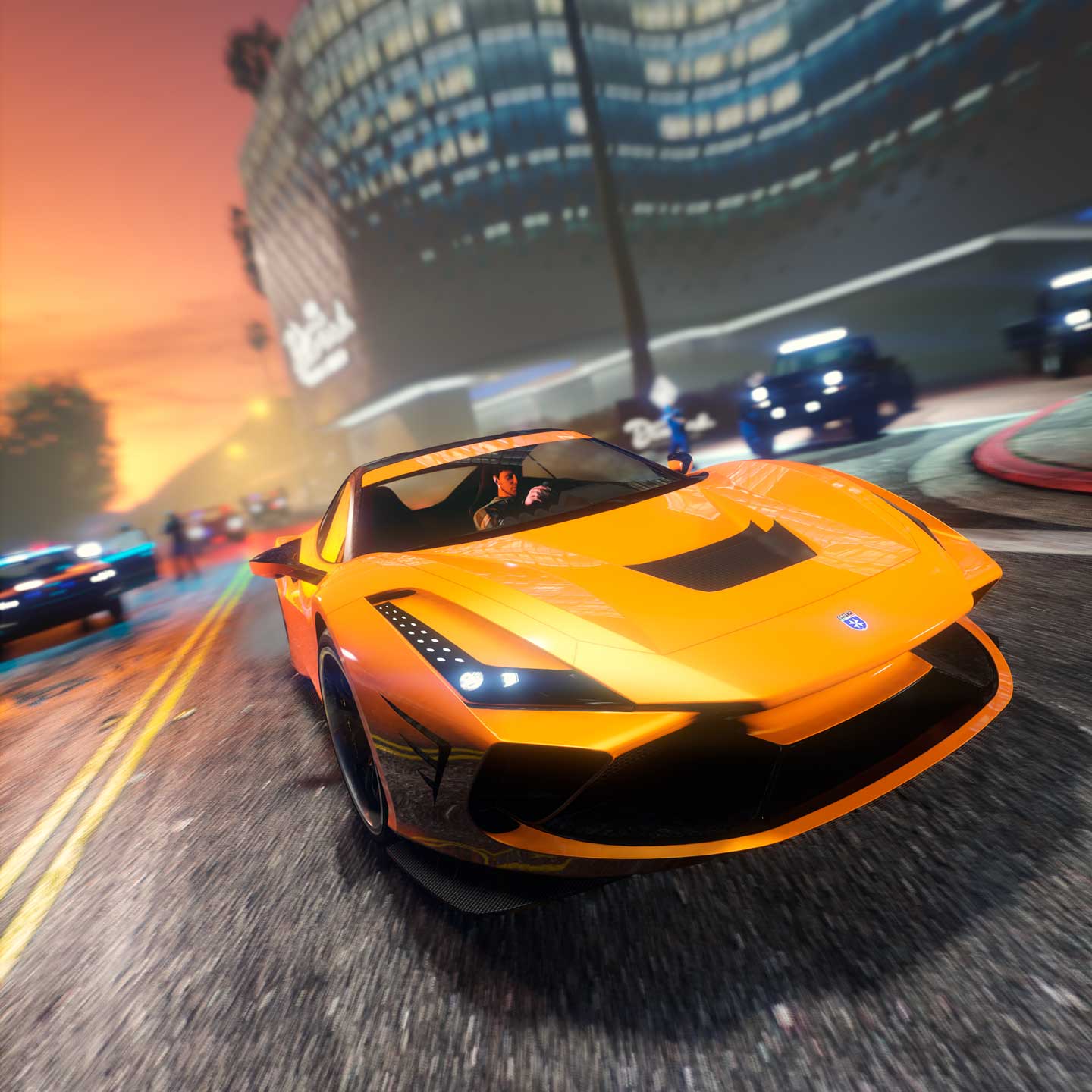 GTA 在线模式角色开车离开名钻假日赌场的图片