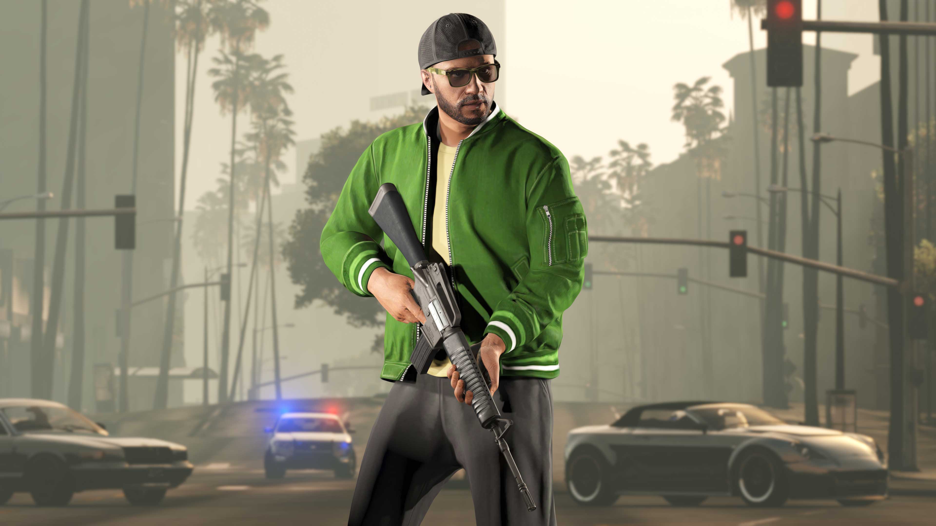 GTA 在线模式角色与制式卡宾步枪的图片
