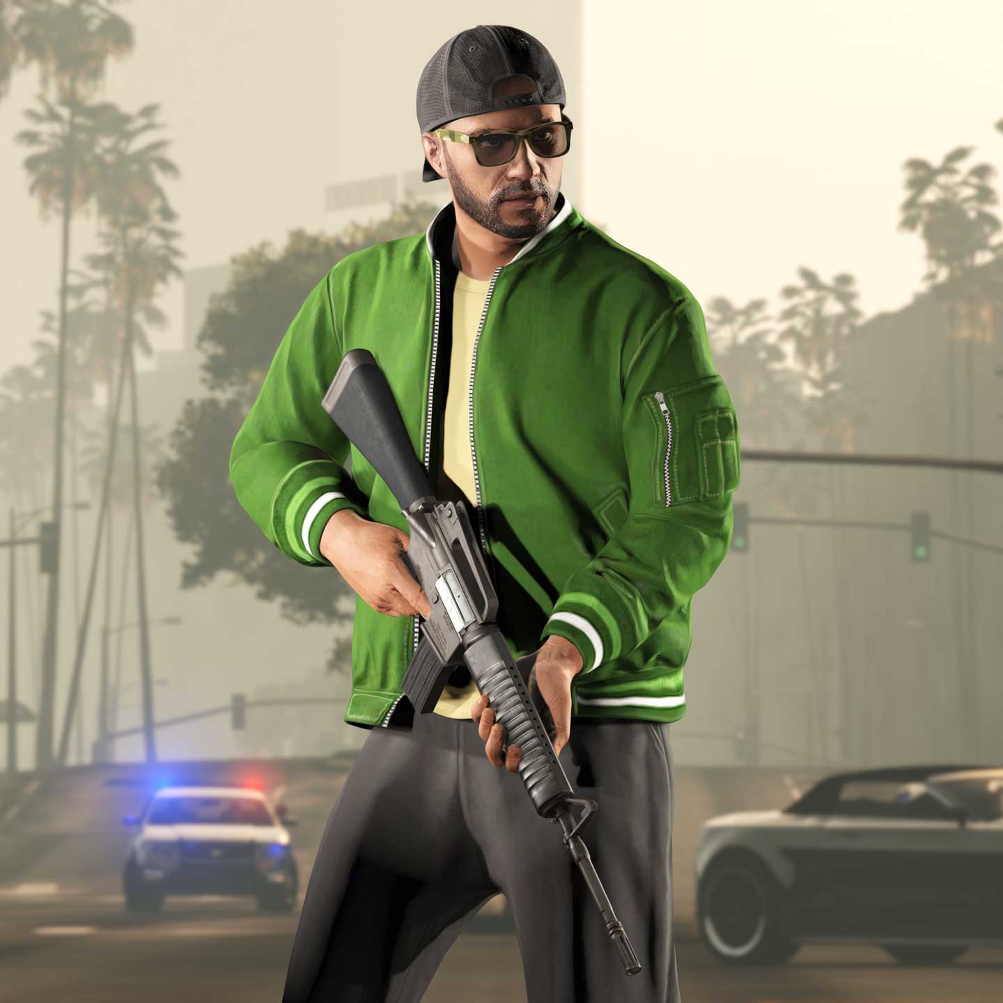 GTA 在线模式角色与制式卡宾步枪的图片