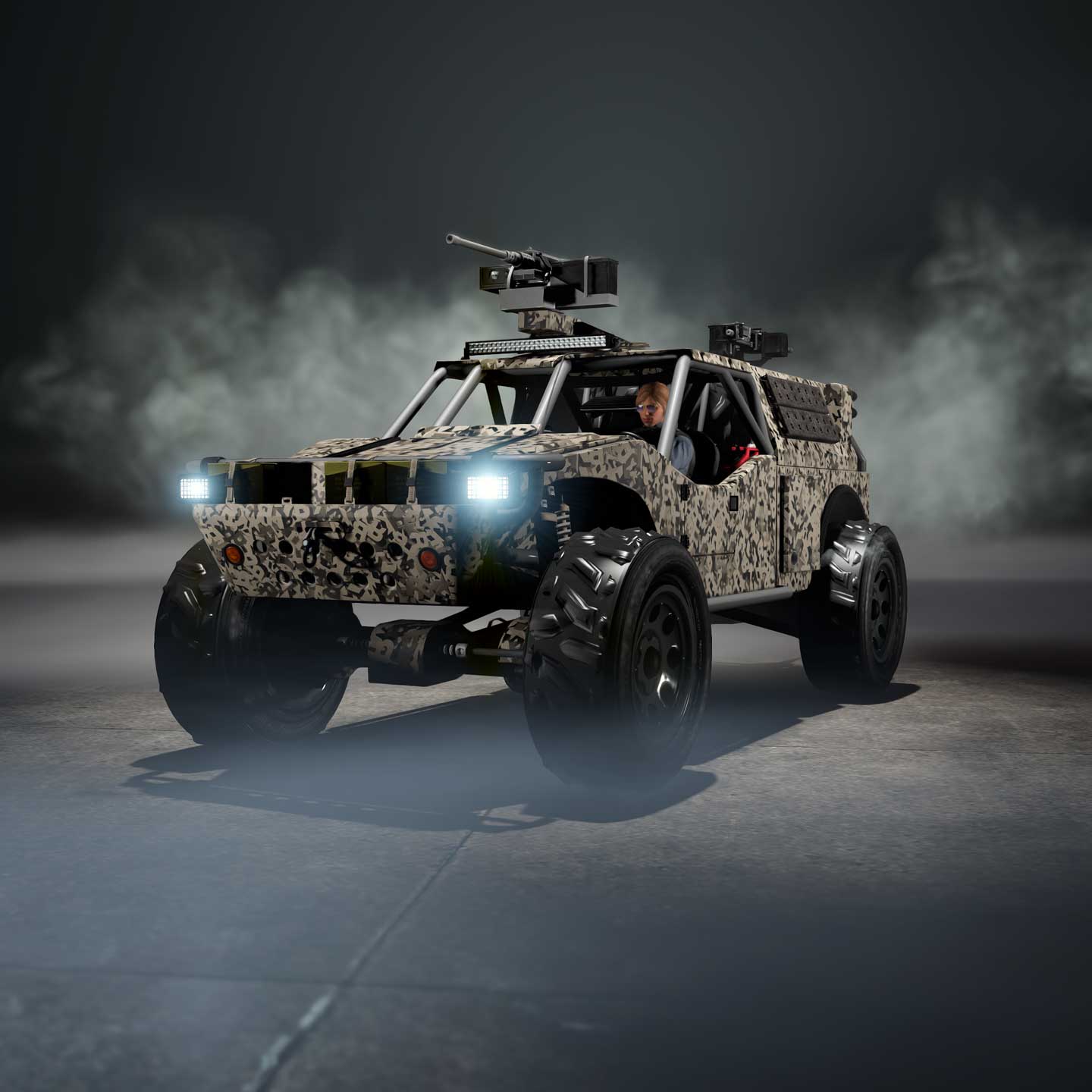 screenshot of GTA Online Barrage with Stars livery