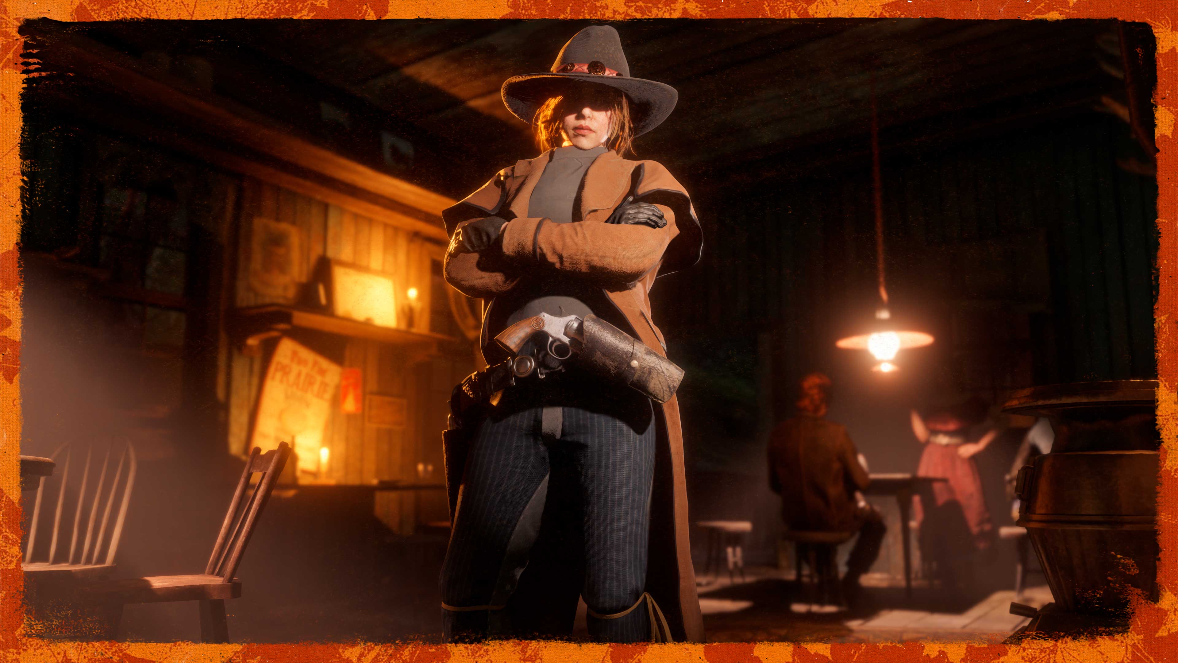 穿着社区装束的 Red Dead 在线模式角色的图片
