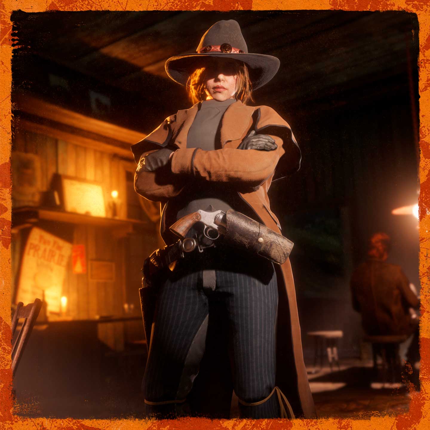 穿着社区装束的 Red Dead 在线模式角色的图片