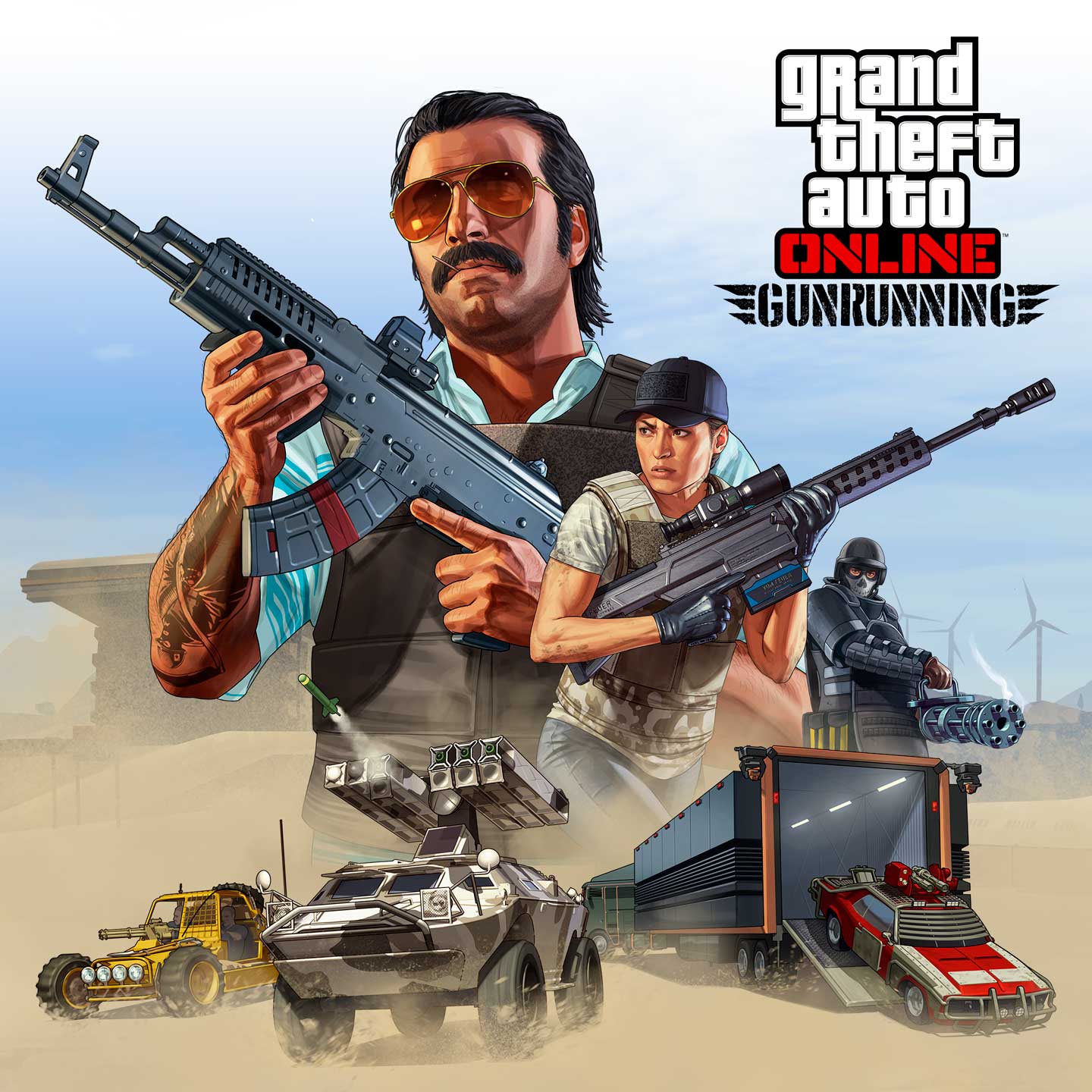 GTA 在线模式军火贸易的标志和艺术作品