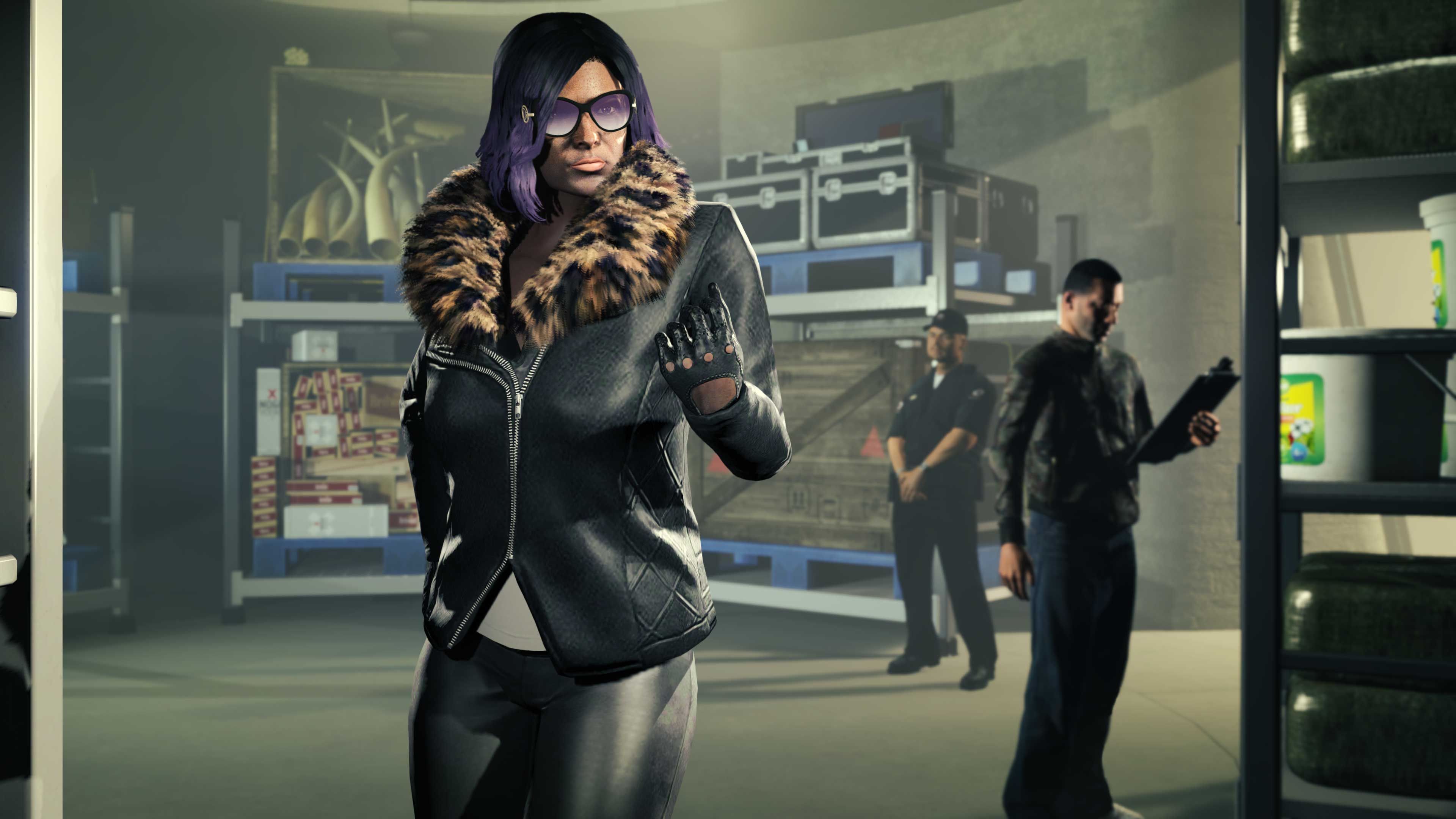 GTA 在线模式角色在夜总会仓库中的图片