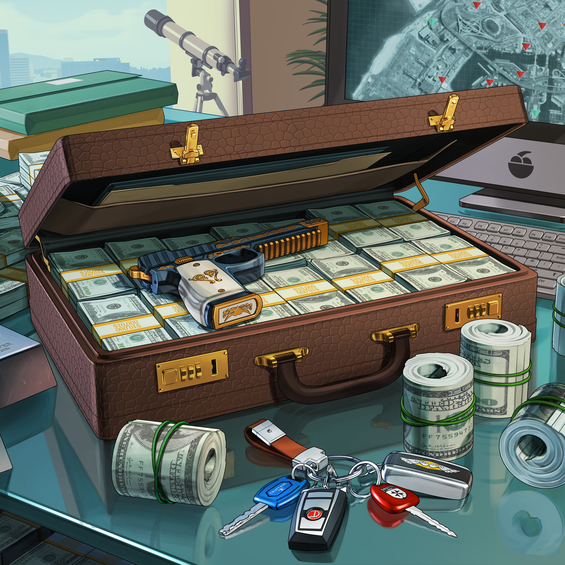 GTA 在线模式公文包艺术作品