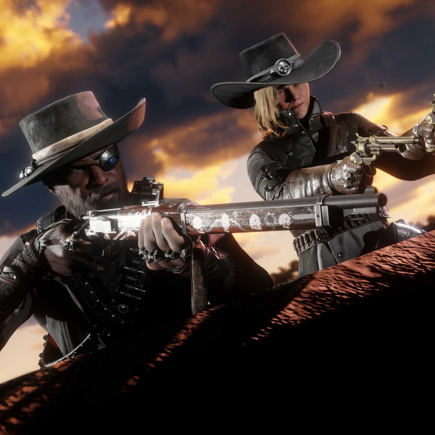 Red Dead 在线模式赏金猎人角色的图片