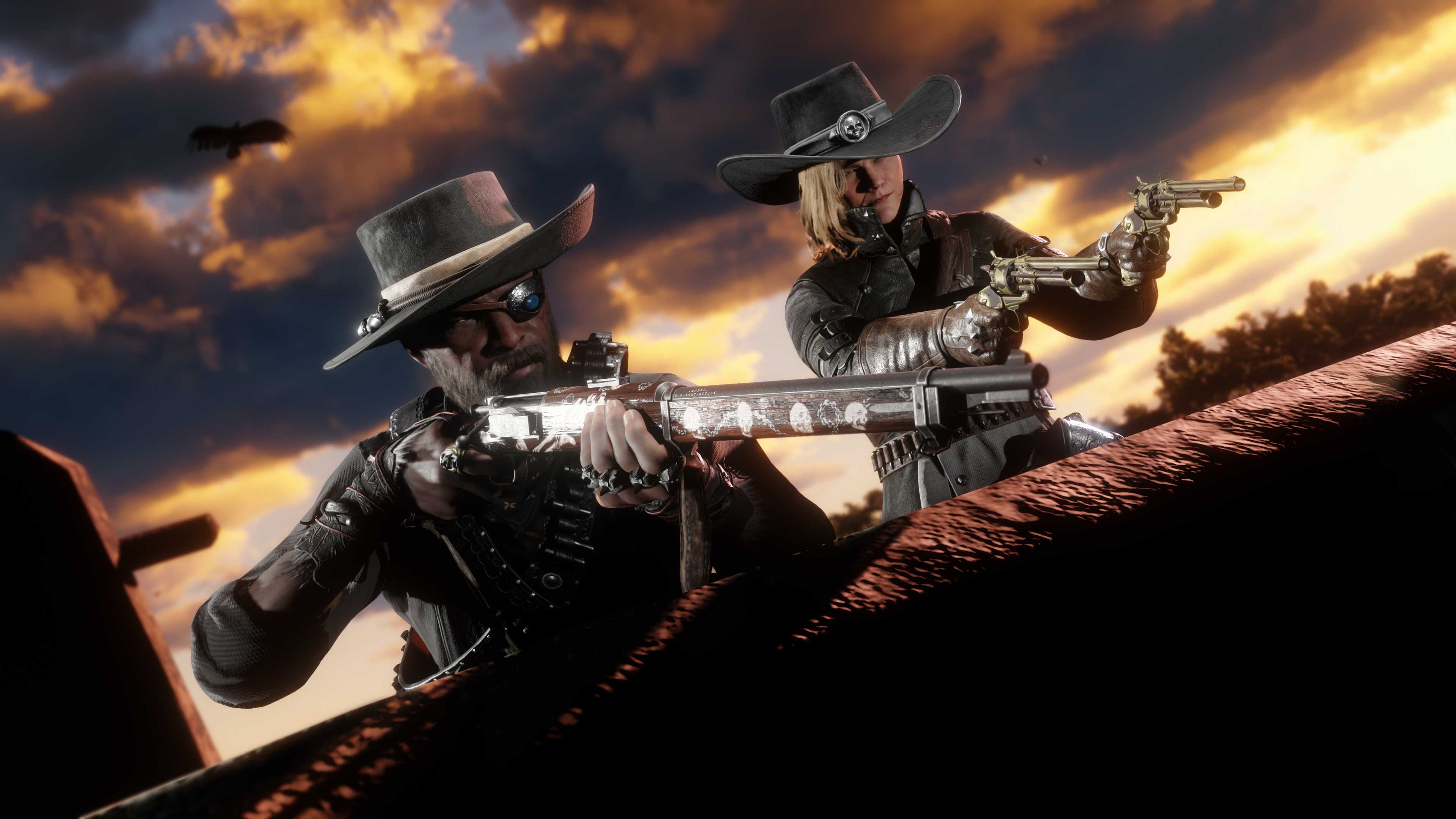 Red Dead 在线模式赏金猎人角色的图片