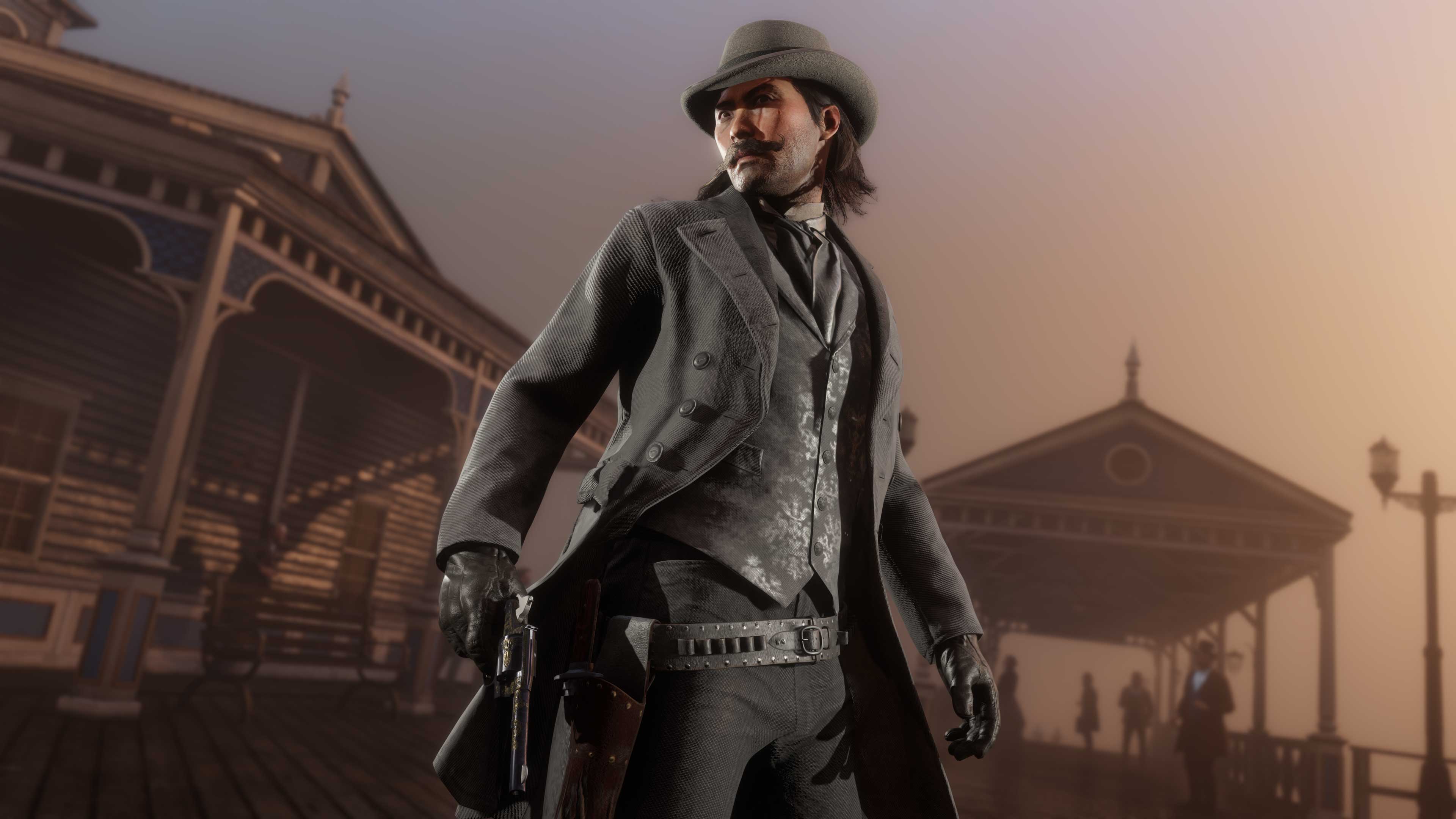 Red Dead 在线模式角色穿着“The Silver Gunslinger”装束的图片