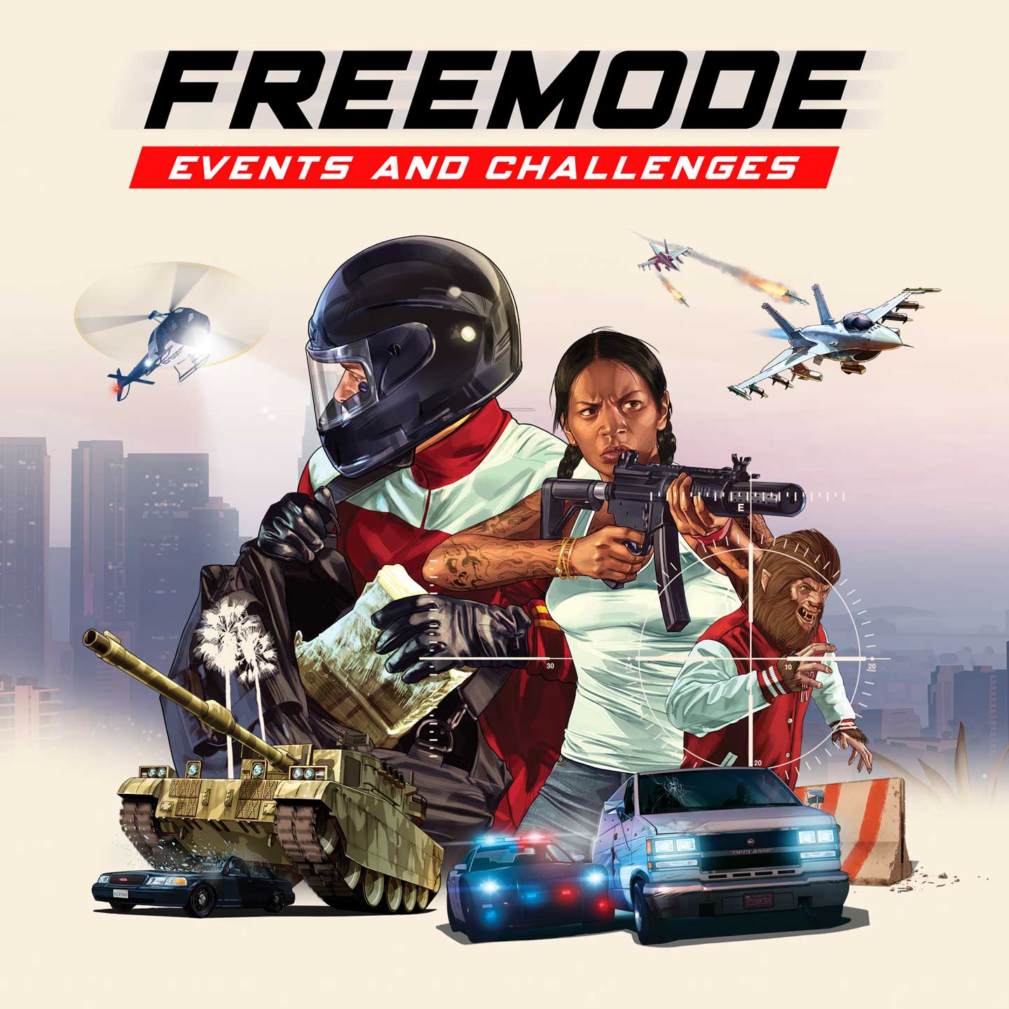 GTA 在线模式自由模式活动和挑战的标志和艺术作品