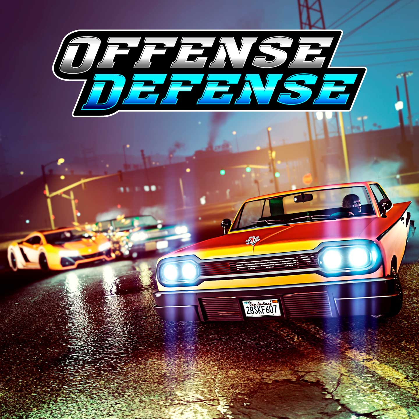 GTA 在线模式进攻与防守的图片与标志