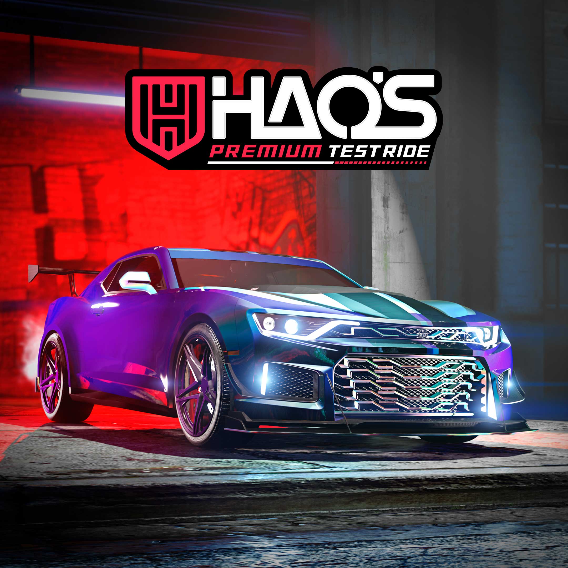 GTA Online screenshot with 'Hao's Premium Test Ride' logo