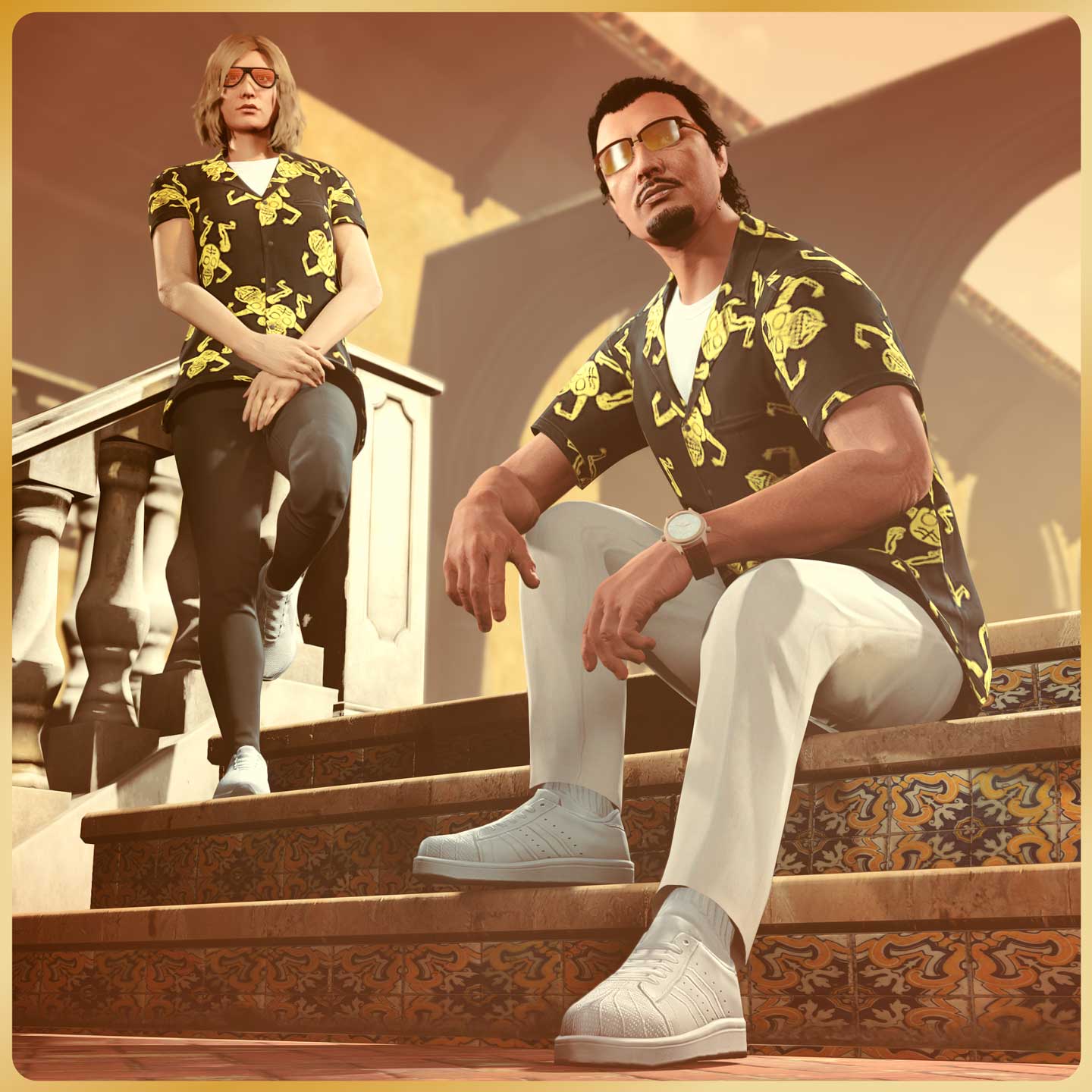 GTA 在线模式角色穿着西西米托古巴衬衫的图片