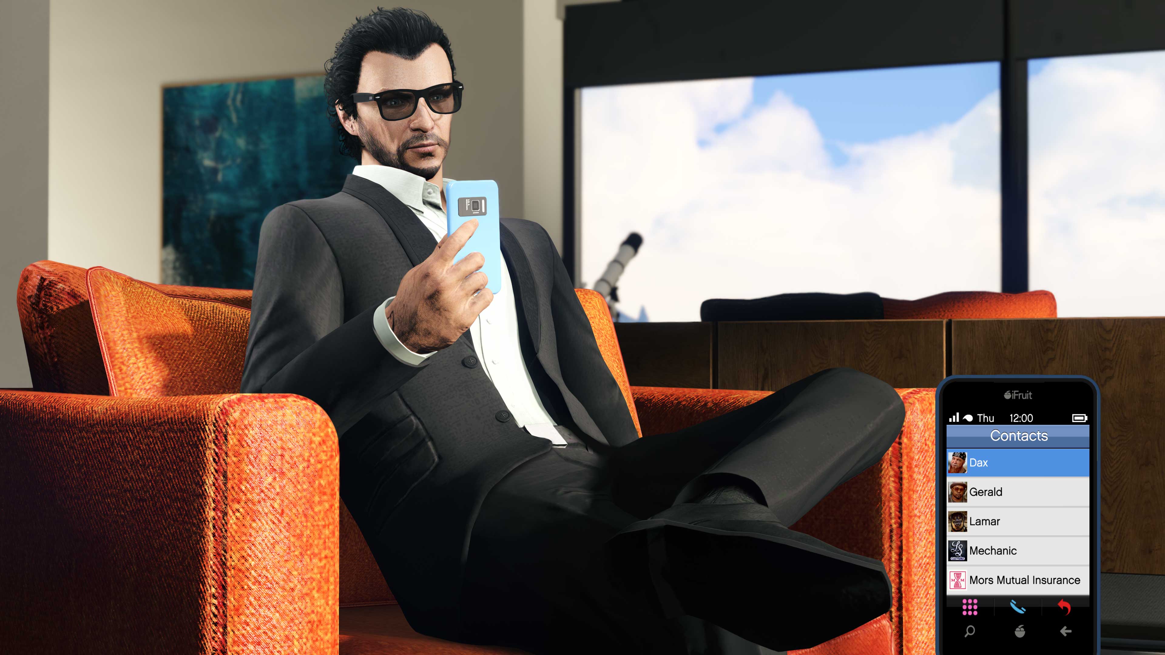 GTA 在线模式角色看手机的图片