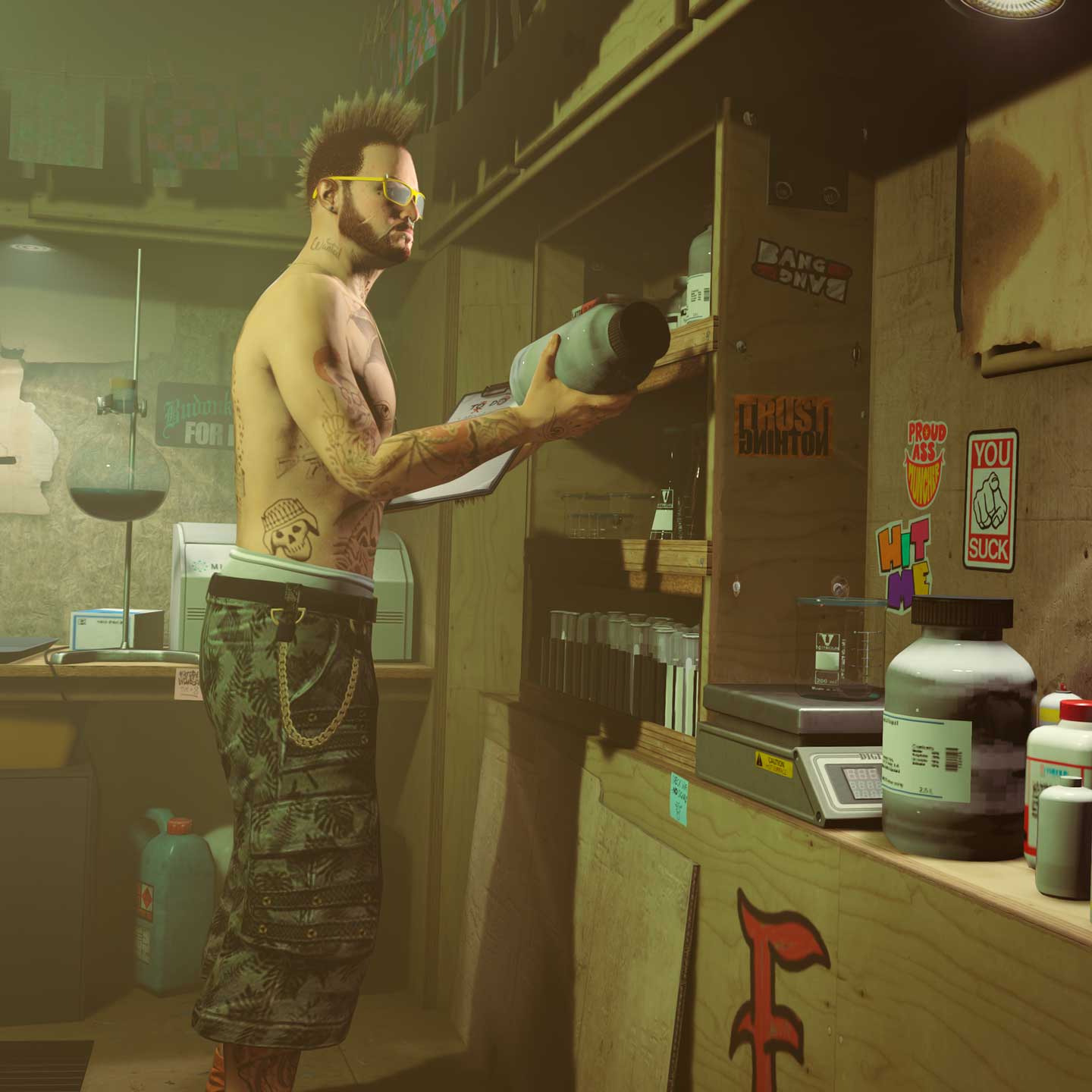 GTA 在线模式角色在致幻剂实验室内的图片